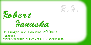 robert hanuska business card